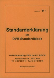 Standarderklärung im Standardblock (c) DVH Fachverlag Bonn; Nachdruck, Vervielfältigung, Download, etc. nicht gestattet